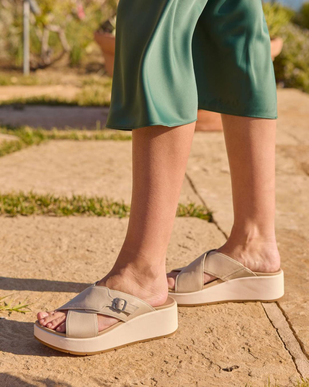 Solstice Cross Slide Icy Morning | Women ABEO Footwear Sandals