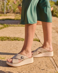 Solstice Cross Slide Icy Morning | Women ABEO Footwear Sandals