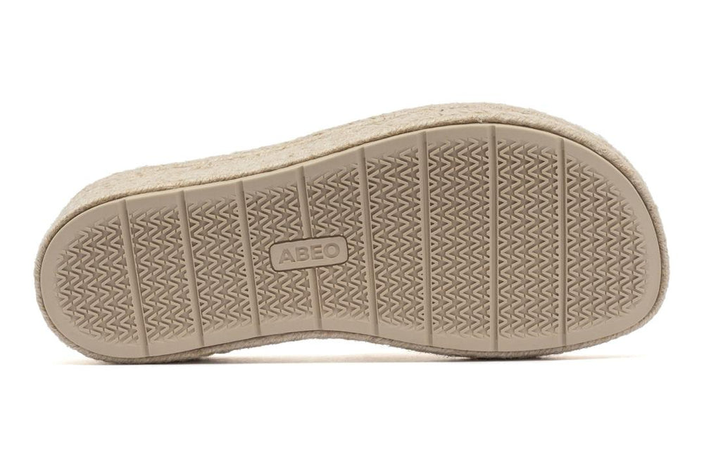 Solstice Slide Light Gold Leather | Women ABEO Footwear Sandals