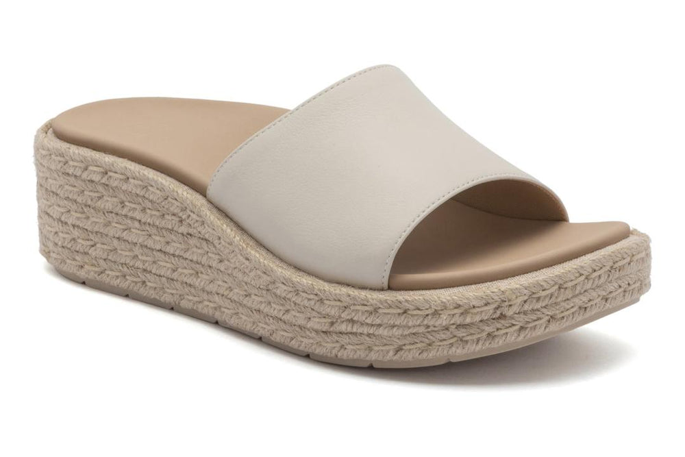 Solstice Slide Off White Leather | Women ABEO Footwear Sandals
