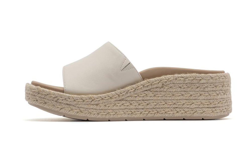 Solstice Slide Off White Leather | Women ABEO Footwear Sandals