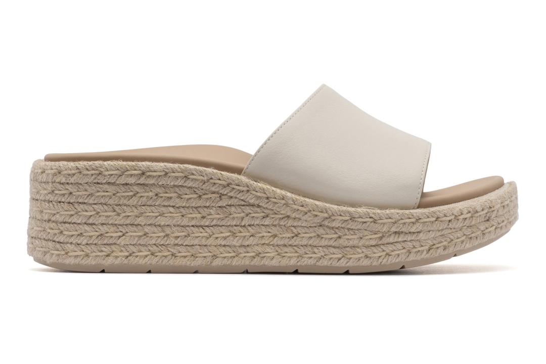 Solstice Slide Off White Leather | Women ABEO Footwear Sandals