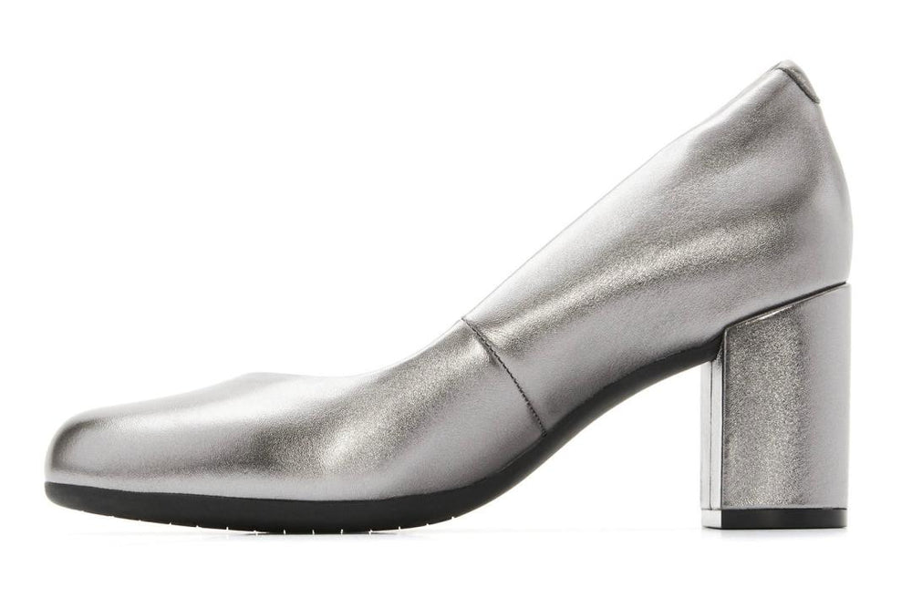 Tempo Pump Silver Metallic Leather | Women ABEO Footwear Dress