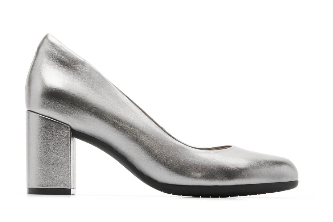 Tempo Pump Silver Metallic Leather | Women ABEO Footwear Dress