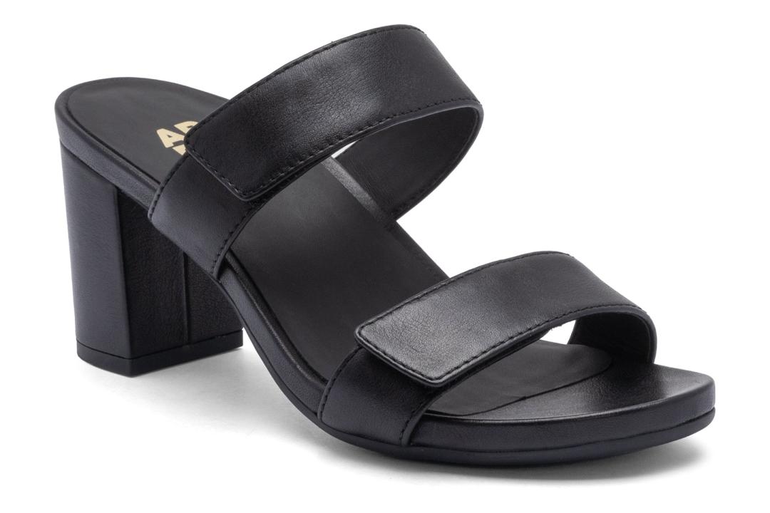 Tempo Slide Black Leather | Women ABEO Footwear Dress