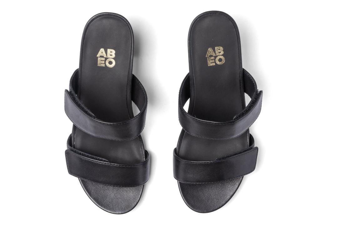 Tempo Slide Black Leather | Women ABEO Footwear Dress