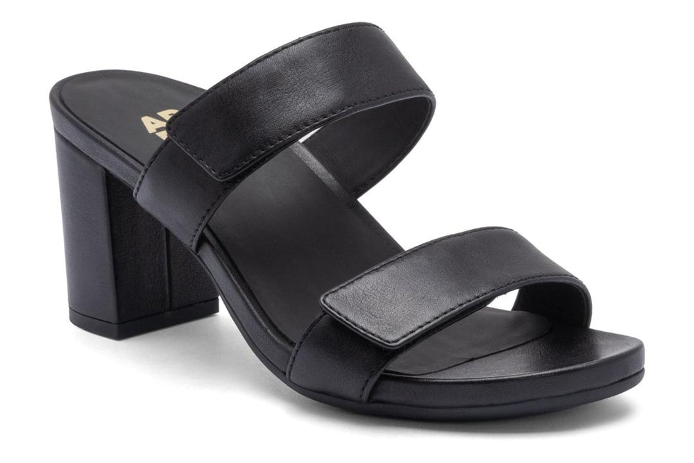 Tempo Slide Black Leather | Women ABEO Footwear Dress
