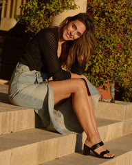 Tempo Slide Black Leather | Women ABEO Footwear Dress