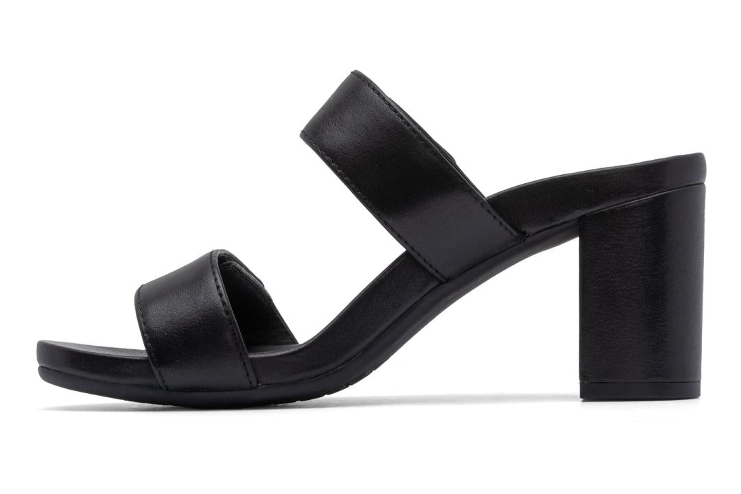 Tempo Slide Black Leather | Women ABEO Footwear Dress