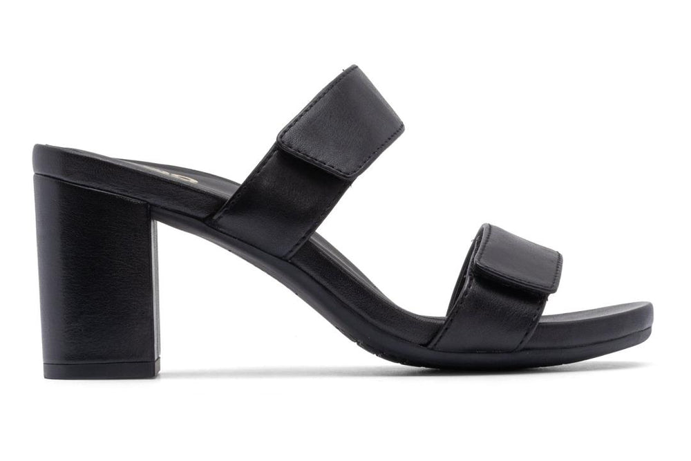 Tempo Slide Black Leather | Women ABEO Footwear Dress