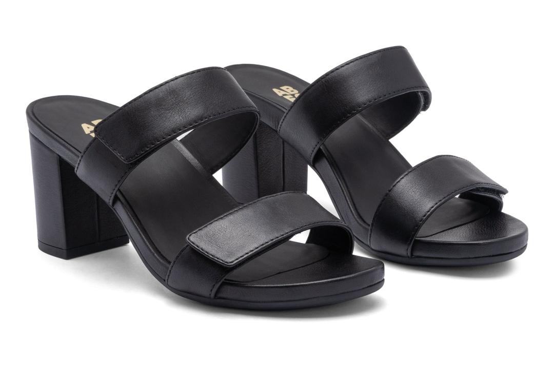 Tempo Slide Black Leather | Women ABEO Footwear Dress