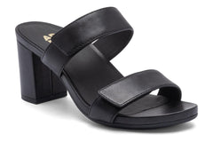 Tempo Slide Black Leather | Women ABEO Footwear Dress