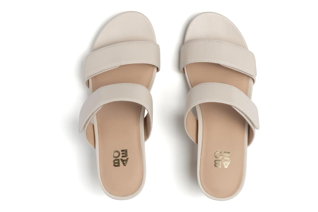 Tempo Slide Off White Leather | Women ABEO Footwear Dress