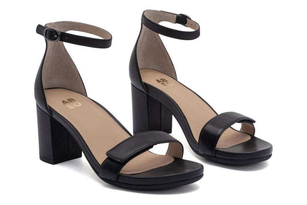 Tempo Strap Black Leather | Women ABEO Footwear Dress