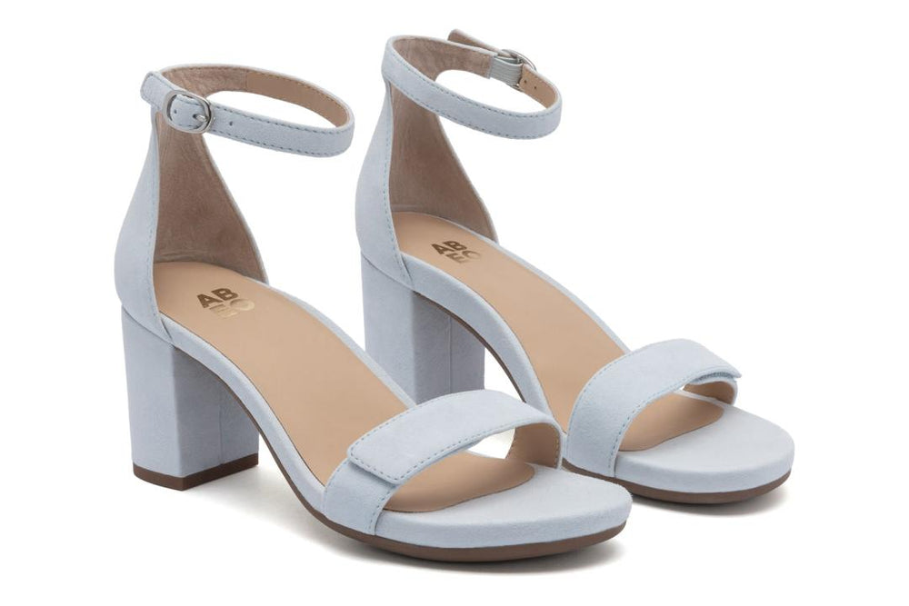 Tempo Strap Light Blue Suede | Women ABEO Footwear Dress