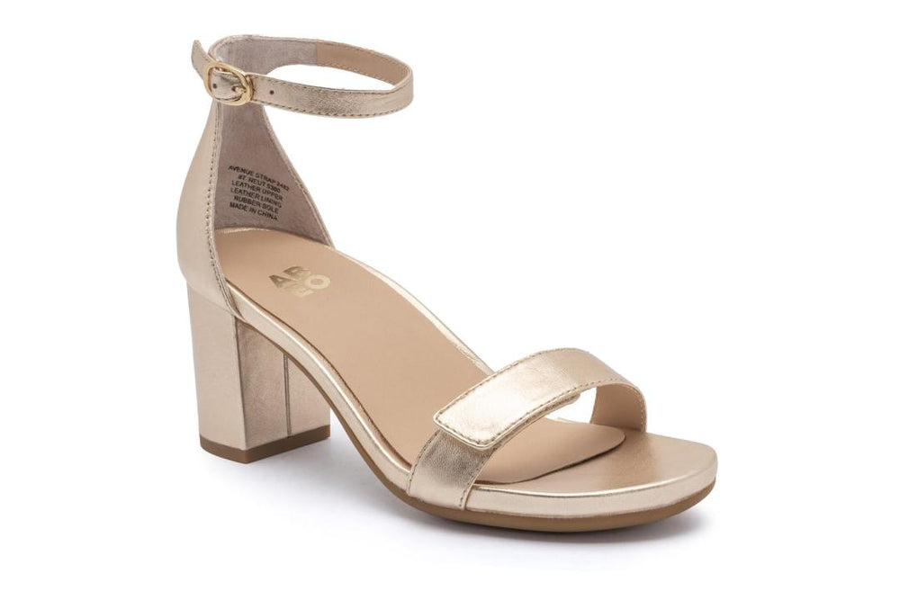 Tempo Strap Light Gold Leather | Women ABEO Footwear Dress