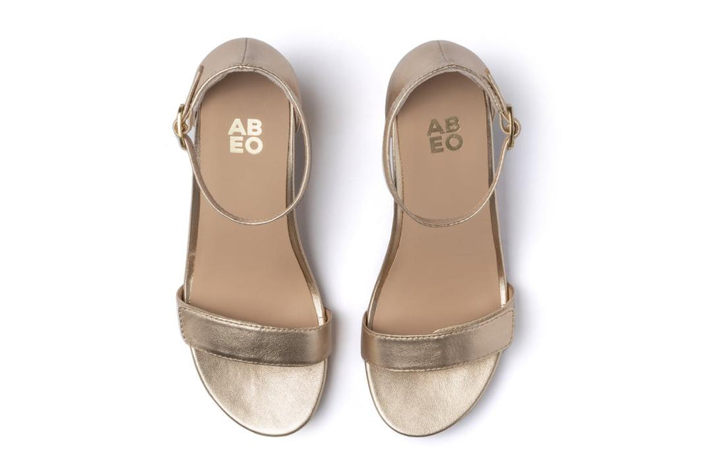 Tempo Strap Light Gold Leather | Women ABEO Footwear Dress