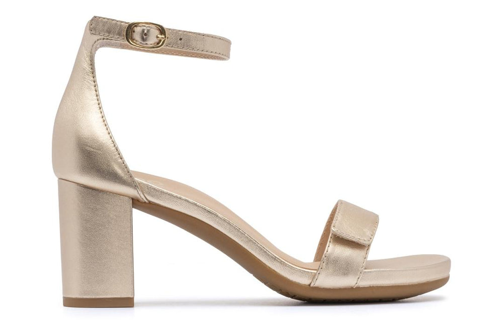 Tempo Strap Light Gold Leather | Women ABEO Footwear Dress