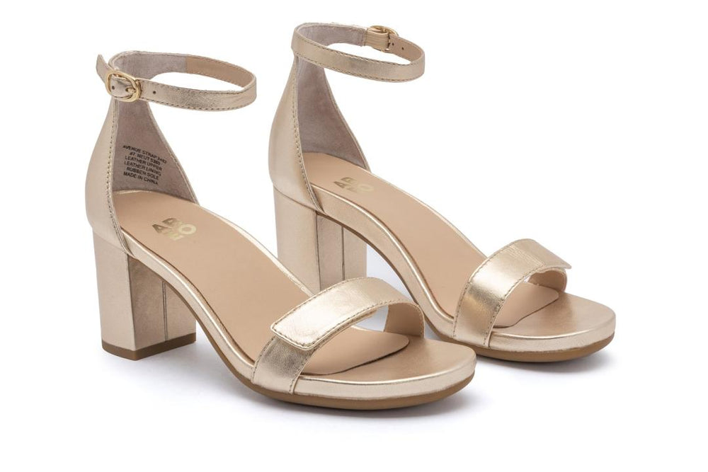 Tempo Strap Light Gold Leather | Women ABEO Footwear Dress
