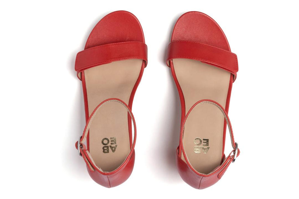Tempo Strap Red Leather | Women ABEO Footwear Dress