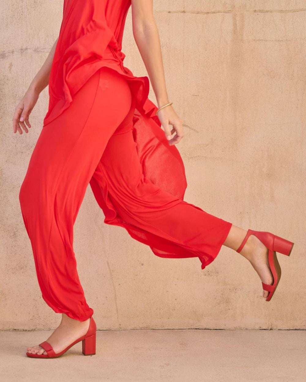 Tempo Strap Red Leather | Women ABEO Footwear Dress