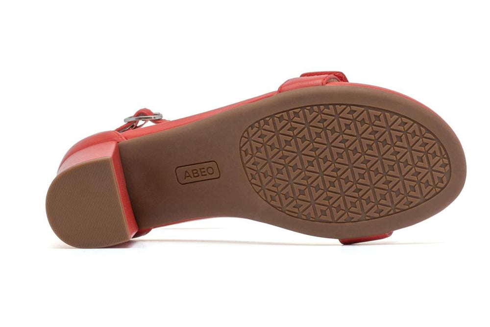 Tempo Strap Red Leather | Women ABEO Footwear Dress