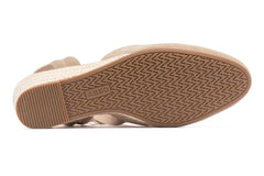Veranda Espadrille Lace Cuban Sand Suede | Women ABEO Footwear Dress
