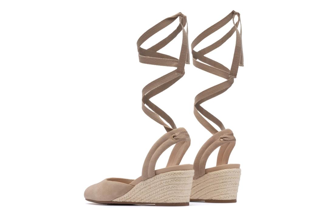 Veranda Espadrille Lace Cuban Sand Suede | Women ABEO Footwear Dress