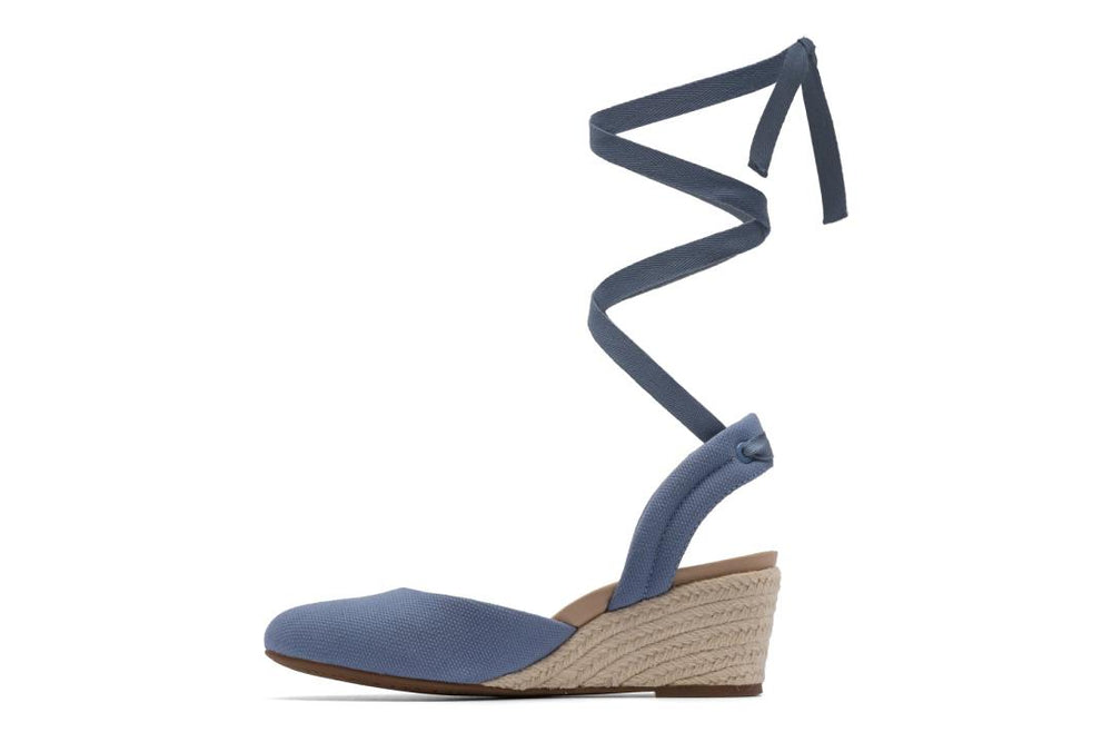 Veranda Espadrille Lace Denim Canvas | Women ABEO Footwear Dress