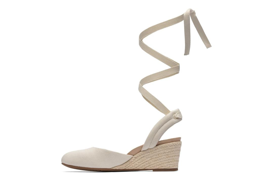 Veranda Espadrille Lace Natural Canvas | Women ABEO Footwear Dress