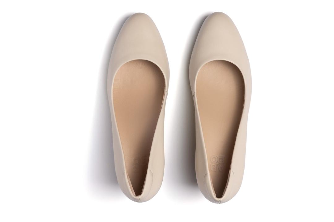 Veranda Stacked Off White Leather | Women ABEO Footwear Dress