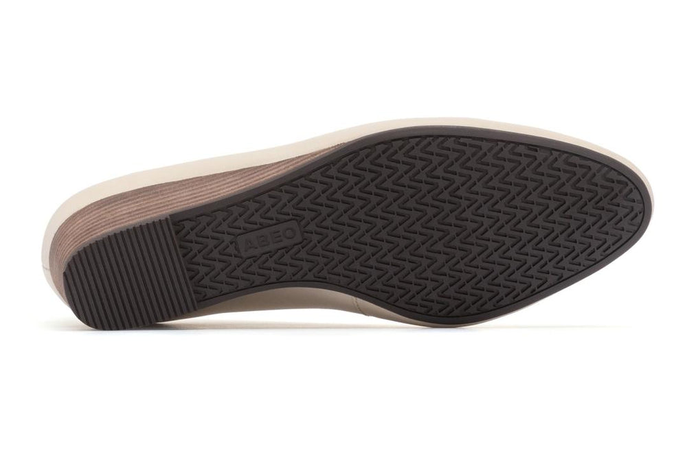 Veranda Stacked Off White Leather | Women ABEO Footwear Dress