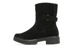 Vista Mid Boot Black Suede | Women ABEO Footwear Boots
