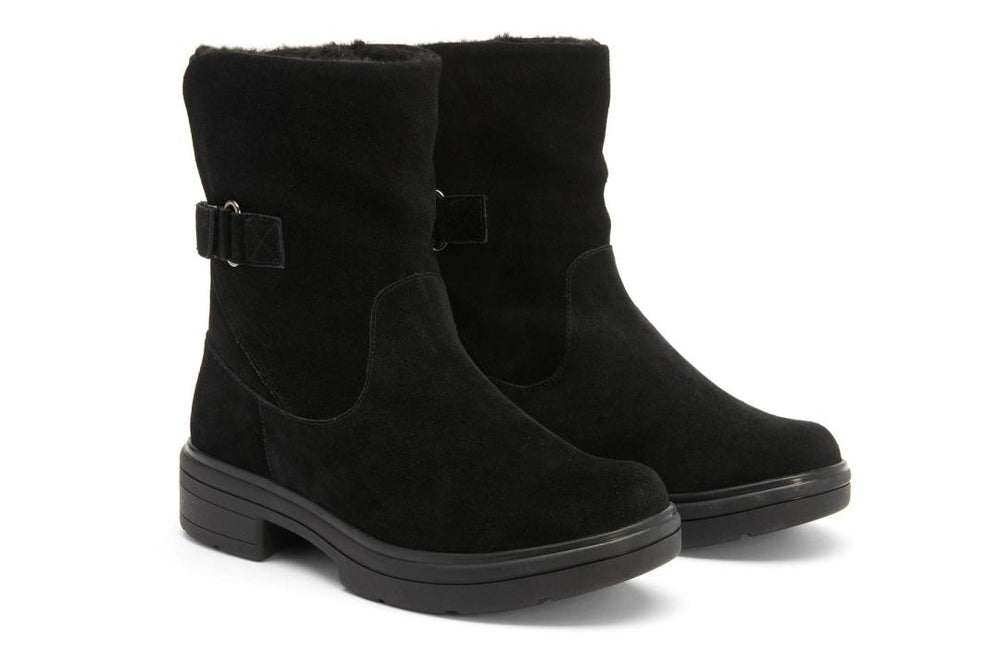 Vista Mid Boot Black Suede | Women ABEO Footwear Boots