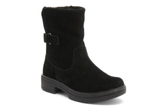 Vista Mid Boot Black Suede | Women ABEO Footwear Boots